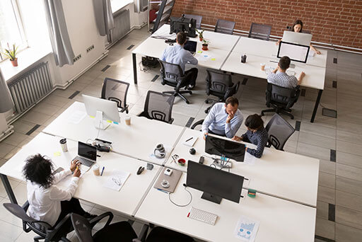 What are the advantages of open office space?